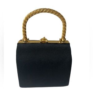 Black Small purse with gold